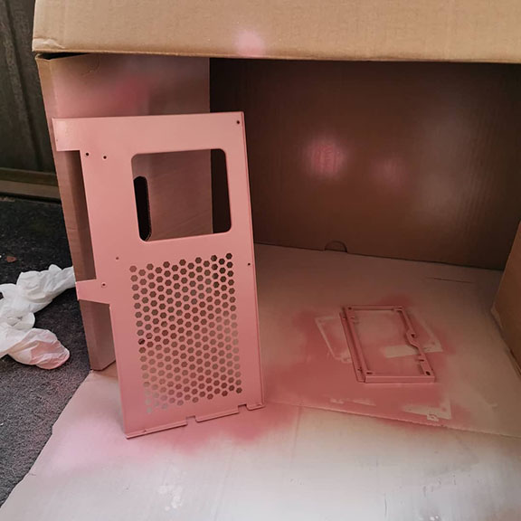 Case painted pink